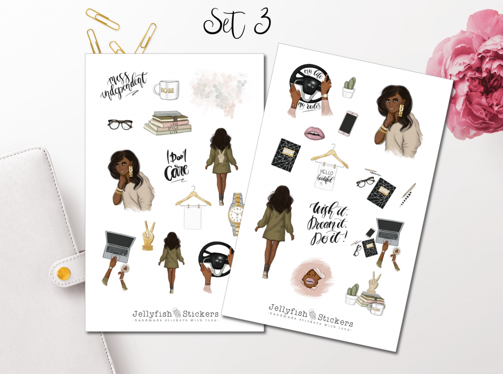 Mädchen Girlboss Sticker Set